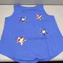 American Flag Tank Top Women 4th of July Tank Tops Stars Sequin Tanks Vest Patriotic O-Neck Casual Sleeveless Tops Size L