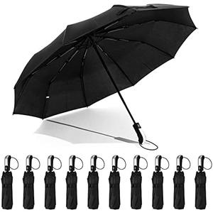 LEIFIDE 5 Pack Collapsible Wedding Umbrellas Bulk Compact Set Windproof Travel Rain Umbrellas Folding and Portable Automatic Open Close for 1-2 People, Men and Women, Guests
