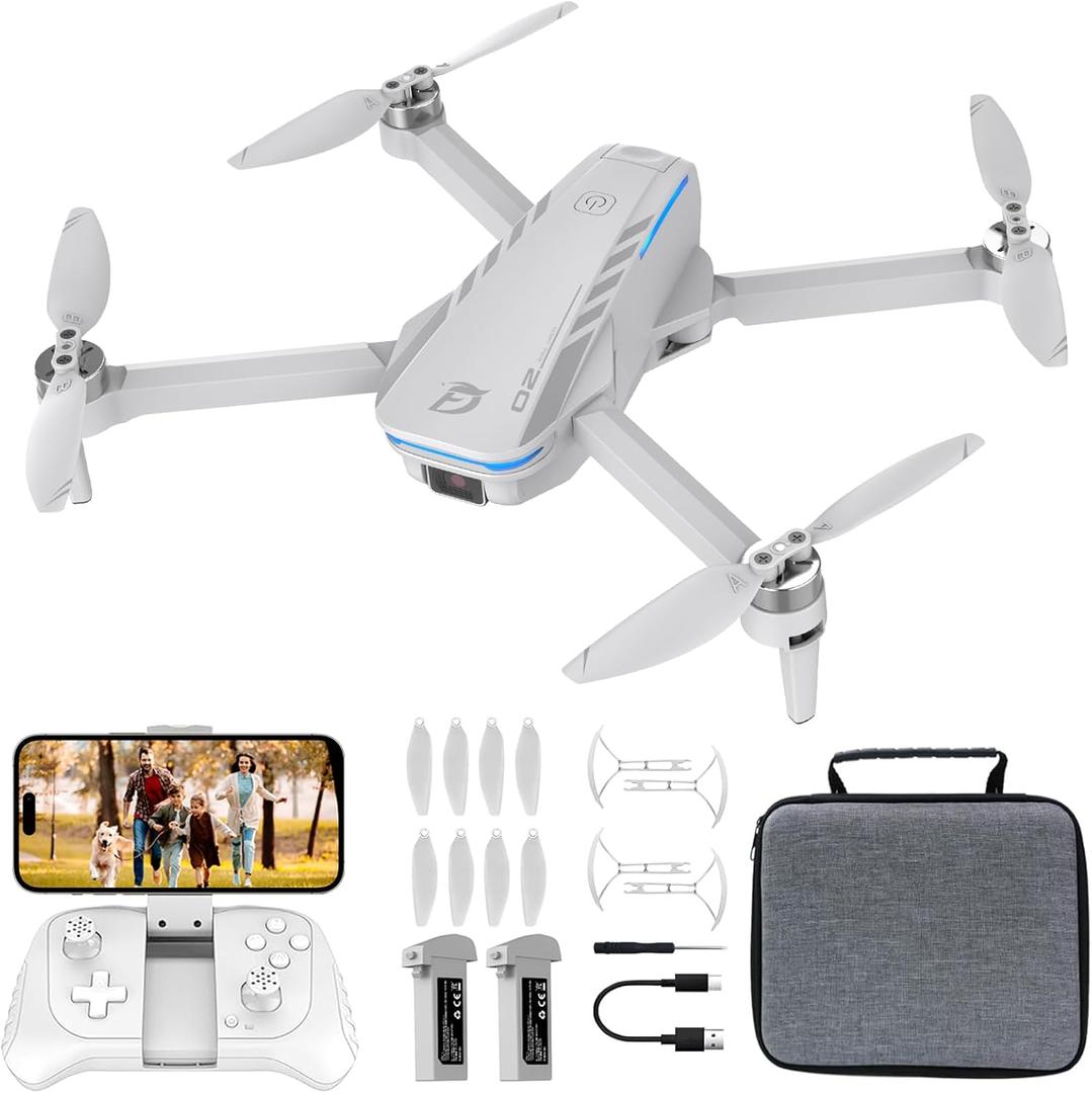 Drone with Camera 1080P HD FPV Foldable Drones for Kids and Beginners,Brushless Motor Gesture Control,Stable Altitude Hold, One Key Start, 360 Flip, Waypoints Fly, Gravity Control, 2 Batteries