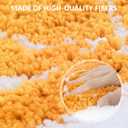 Fall Pumpkin Bath Mats for Bathroom, Thanksgving Super Absorbent Non-Slip Microfiber Shaggy Bath Rugs, Autumn Bathroom Mat for Shower, Tub, Sink, Decor, Machine Washable, 20x30in, Orange