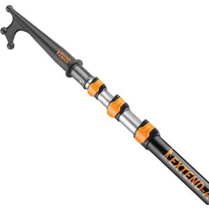 Telescoping Boat Hook Pole for Docking / / 5-12 ft Extension Push Pole for Boating / / Aluminium Dock Pole with Hook / / Multi-Purpose Telescopic Pole: Non-Slip, Durable, Floating, Lightweight & Sturdy