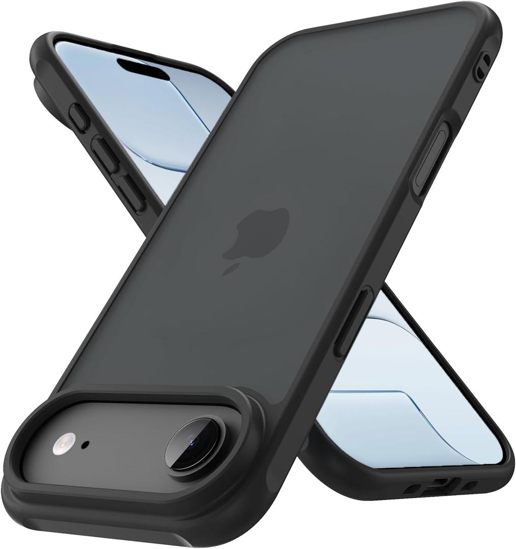 3 x PinLiSheng Matte Case for iPhone Air Case,Shockproof Protective Hard Back Slim Phone Case,Frosted Translucent Back Phone Cover, Anti-Fingerprint - Black