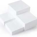 Set of 4 Acrylic Cube Display Box Risers Food Buffet Riser For Table, Retail Showcase, Catering, Cakes, Collectibles, Toys, Jewelry, Cosmetics, Crystal Decor Container, Stackable, Nesting Stands