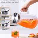 Glass Pitcher with Lid, 1 Gallon 128oz Water Pitcher with Handle and Spout for Fridge, Borosilicate Glass for Iced Tea, Juice, Sangria, Cold/Hot Beverage, Large Jug with Extra Wide Mouth