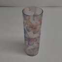 susiyo Translucent Butterflies and Flowers Acrylic Vase, Tall Plastic Vase Cylinder Vase Clear Acrylic Flower Vase for Centerpieces