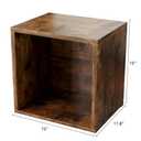 FUSUNBAO Magic DIY Cube Storage Organizer Stackable Cubes for Home Books Clothes Toy-Modular Cubby Storage System-Office Cubical-Bookcase Closet (Antique Brown, General Cube)