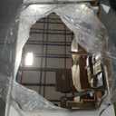 MIRRORART Gold Bathroom Mirror 30x40 Inch, Scalloped Brass Mirrors for Bathroom Sink, Notched Corner Rectangle Mirror in 1’’ Stainless Steel Metal Frame Home Remodel Wall Mount Vertical/Horizontal