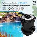SP071620T Multi-port Control Valve, 2" Vari-Flo Valve Top Mount Compatible with Hayward Pro Series Sand filter S310T2, S270T2, S310T2, S360T2 with Clamp & O-Ring