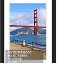 14x18 inch Wood Picture Frame for Wall Hanging Square Photo Frames with Mats 12x16 inch Pictures for Baby Scan, Poster, Decoration, Anniversary, Wedding, Christmas, Diamond Painting (Black)