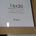 Fun Memories 16x20 Picture Frame for Wall, Real Oak Wood Frames 16 by 20, 16x20 Frame Matted to 11x14, Tempered Glass, 16 x 20 Wood Frame, 16"x20" Poster Frame, Walnut Color, 1 Pack 