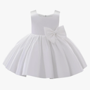 IDOPIP Flower Girl Bowknot Tutu Dress for Kids Baby Princess Wedding Bridesmaid Birthday Party Pageant Baptism Dresses 70