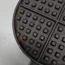 7 Inch Round Cast Iron Waffle Iron Plant Oil Care Two Piece Hinged Non Electric Waffle Maker for Indoor and Outdoor Picnics