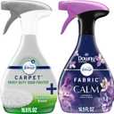 Febreze Fabric Spray & Carpet Heavy Duty Odor Fighter, Fabric Refresher, Multi-Use Deodorizer, Sneaker Balls Alternative, Couch & Linen Spray, Downy Calm & Rainforest Scents, 16.9oz, 2ct (1 of each)