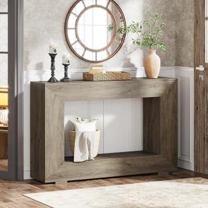 Tribesigns Farmhouse Console Table, 47 Inches Entryway Console Table with Storage, Industrial Hallway Accent Table for Living Room, Entrance (Grey) Tribesigns Farmhouse Console Table, 47 Inches Entryway Console Table with Storage, Industrial Hallway Accent Table for Living Room, Entrance (Grey)