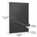 ABS Plastic Sheet 6mm (1/4") Thick 18x24 Inch, Black Rigid ABS Board for Heavy Duty DIY Industrial Vacuum Forming Use