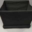 Small Ottoman with Storage, Sherpa Storage Ottoman Cube, Boucle Folding Foot Rest for Dorm, Living Room, Bedroom, Black, 16.5"x12.6"x12.6"