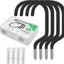 Etoolia 4 Pack Heavy Duty Extra-Large Garage Storage Utility Hooks - 7 Inches for Garage Wall and Ceiling - Garage Hooks for Hanging Bicycle, Ladder, Hose, Cords, and Garden Tools