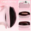 YOOLIFE Kids Belt Bag, Pink Initial Belt Bag for Teens Kid, Crossbody Girls Fanny Packs for Kids Girls Small Initial Monogram Fanny Packs Personalized Gifts for Teen Girl Kid Birthday Gift (Pink K)