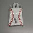 2 x STOBOK 12Pcs Baseball Party Favor Bags White Paper Bags with Handles for Sports Themed Birthday Party, Team Celebrations, Baby Shower, Snacks, Gifts, and Treats Storage
