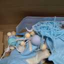 Under The Sea Decorations Pre-Strung Handmade Felt Blue Beige Ocean Fish Starfish Shell Banner Blue Aqua Wool Felt Ball Wooden Beads Tassel Garland for Ocean Beach Shell Mantle Fireplace Home Decor, 4.25.3 inches , 5.25.5 inches
