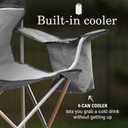 Coleman Portable Camping Chair with 4-Can Cooler, Cushioned Seat & Back with Side Pockets & Cup Holder, Carry Bag Included, Great for Camping, Tailgating, Firepits, Patio, & More