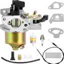 Carburetor Carb Kit Compatible with Monster Mega Moto 80cc 105cc Mini Bike MMB80 MMB105 Motovox MBX10 Baja DB30 Dirt Bug Coleman B100 RT100 Go Kart 79cc 97cc Engine Parts with Throttle Cable