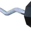 Fitness First 10-Sided Fixed Urethane Encased EZ Curl Barbell 25 lbs