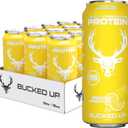 Bucked Up Lightly Carbonated Protein Soda | 25g Whey Isolate - Zero Sugar, Low Calorie, Caffeine Free, Clean Drink | Sparkling Protein Soda - 12 Pack, 16 oz Cans (Frosted Lemonade) BBD: 12-2027