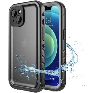 Waterproof Phone Case Underwater Protect for iPhone 14 13 11 12 Pro Max SE 2nd 2020 3rd 2022 Built-in Screen Protector,Black,for iPhone 12 Mini