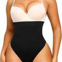 SHAPELLX Tummy Control Shapewear High Waisted Womens Shapewear Underwear Seamless Waist Slimmer Panties Body Shaper Black, One Size