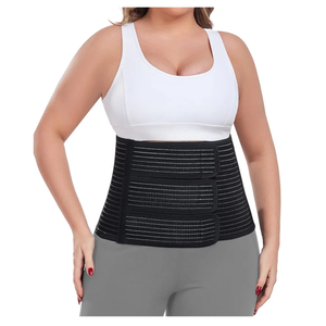 ChongErfei Postpartum Belly Band Abdominal Binder (Black, S/M)