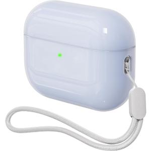 Case for AirPods Pro 3 Never-Sretch-Out DamonLight Shock-Proof Protective Semi Hard Silicone Case Compatible with Apple Airpods Pro 3rd Generation (Ice Blue)