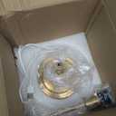 Rechargeable Cordless Table Lamp, 5000mAh Battery Operated Lamp, Wireless 3-Level Dimmable Touch Lamp, Portable Night Bedside Brass Lamp, Desk Light for Home Decor, Patio, Restaurant, Dinning (1 Pack - 16.3 inch, Gold)