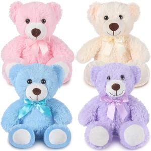 Civaner 5 Pack 14 Inches Teddy Bears Plush Stuffed Animals Valentine Cute Soft Bears Gifts Bulk for Women BFF Girlfriend