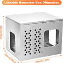 Heavy Duty Metal Generator Box, 28" x 22" x 22" Storage Enclosure