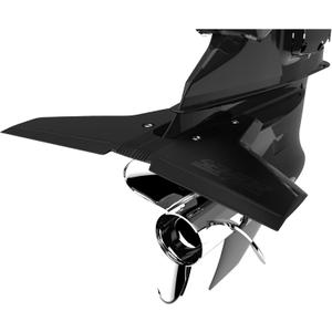 STINGRAY HYDROFOILS - Classic Senior 2 Hydrofoils for 40-300 hp (Black) - Stabilizer Fins for Outboard/Outdrive Motors - Made in The USA