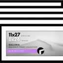 Americanflat 11x27 Picture Frame with Polished Plexiglass - Set of 5 - Use as 8x24 Frame with Mat or Display 11x27 Photo Without Mat - Galleria Collection - Picture Frames for Wall Display - Black