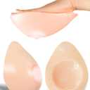 KUMIHO Fake Boobs Silicone Breast Forms for Crossdressers Transgender Cosplay Silicone Breast Female Mastectomy Prosthesis (1 Pair-G Cup-1400g, Nude)