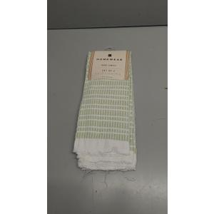 Hand Towels for Bathroom Set of 2 25x15 in White and Blush Striped Towels, Soft and Absorbent Decorative Bath Towels