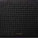 Comfyable Woven Laptop Sleeve 13 Inch 14 Inch Compatible with MacBook Air M5 & MacBook Pro M5 Pro/Max 2026, Faux Leather Mac Travel Case for Men Women, Black