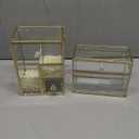 Makeup Brush Organizer  Vanity Organizer with 18-Slot Lipstick Organizer & Makeup Brush Holder with Lid  Skincare, Perfume & Cosmetic Storage for Bathroom or Dresser (White)