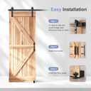 EaseLife 5.5 FT Sliding Barn Door Track and Handle Hardware Kit, Straight Pulley,Slide Smoothly Quietly,Easy Install (5.5FT Track Kit for 30"~33" Wide Single Door)
