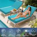 Outdoor Chaise Lounge Cushion 80"x26"x6", Waterproof 6" Extra Thickness Lounge Cushion with Removable Cover, Patio Lounge Chair Cushions for Outdoor Furniture, Lake Blue