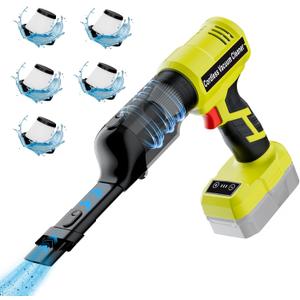 YEX-BUR Cordless Handheld Vacuum for Ryobi 18V Battery(Tool Only), 240W Powerful Car Vacuum with Brushless Motor, 3-Speed, 5 Filters, Portable Vacuum Cleaner for Home Office Car Pet