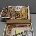 OZJAY Book Nook Kit, 3D Wooden Puzzle for Adults, DIY Miniature House Kit for Bookshelf, 250+ Pieces, Craft Kits for Family Friends Birthday Christmas, Magic Castle Bookstore with LED Lights