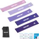 Resistance Bands for Working Out Exercise Loop Bands Workout Bands Set for Men Women Body Stretching, Crossfit Training, Home Workout, Physical Therapy, Booty Legs, Set of 5 (Purple)