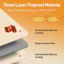 Heat Resistant Mat for Air Fryer, 21 x 24in Heat Resistant Mat for Countertop, Fireproof Silicone Countertop Protector Appliance Slider Hot pod for Air Fryer, Coffee Maker, Toaster, Oven (Khaki)