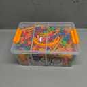 Ggiibro Straw Constructor Toys 600Pcs STEM Building Toy Interlocking Plastic Engineering Thin Tube Blocks Educational Kit for 3 4 5 6 7years Kids Boys and Girls Gift Preschool Toy with Storage Box (A01 600pcs Rainbow)