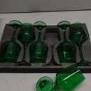 GLAZVIA Green Wine Glasses Set of 6, 14oz Stemmed Crystal Glasses, Thick & Colored, Dishwasher Safe Stemware for Red or White, Gift for Party, Holiday, Anniversary, Restaurant, Home Bar, Daily Use