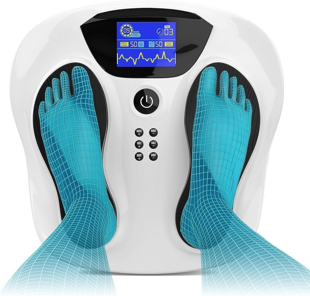 Creliver Pro Foot Circulation Stimulator Pro (FSA HSA Eligible), EMS Foot Massagers for Neuropathy and Plantar Fasciitis, TENS Foot Nerve Muscle Massager, Foot Stimulator Relief Foot and Body Pains (Foot Stimulator Device(no Vibration))